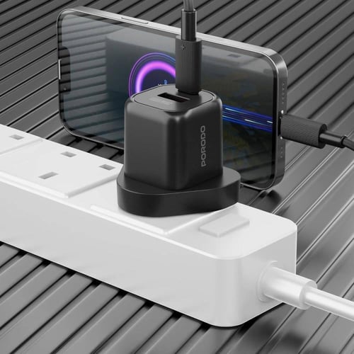 شاحن سريع محمول من بورودو PD 20W USB Q3.0 Uk، تقني...
