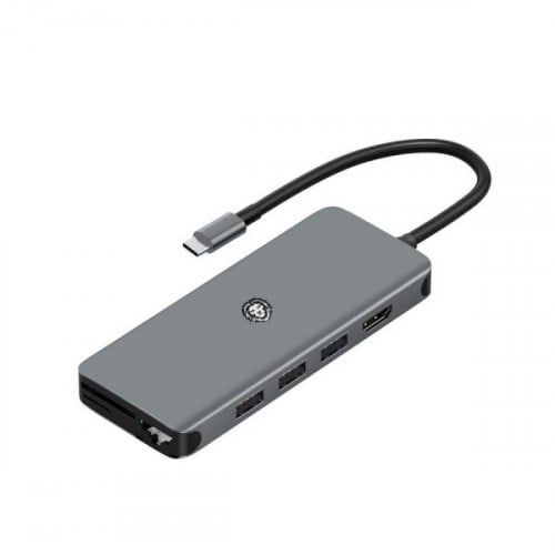 جرين 12 في 1 USB-C Hub 4K - رمادي