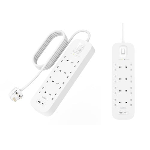 توصيلة بيلكن 8 منافذ مع منفذ تايب سي PD بقوة 18 وا...