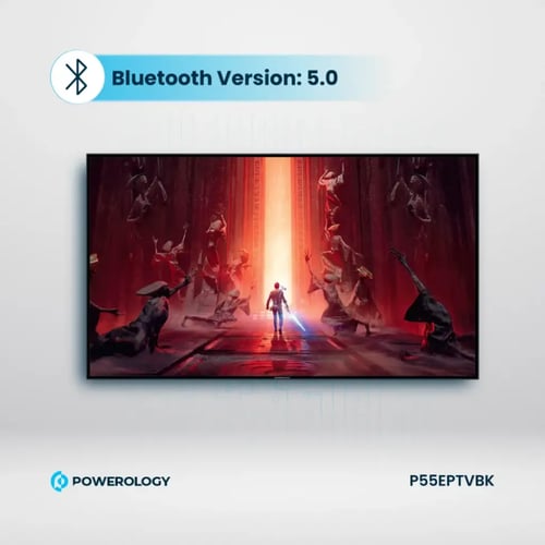 تلفزيون باورولوجي الذكي المقاوم للكسر، 55 بوصة، يع...