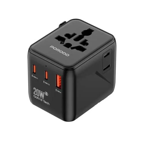 شاحن سفر عالمي Porodo PD20W