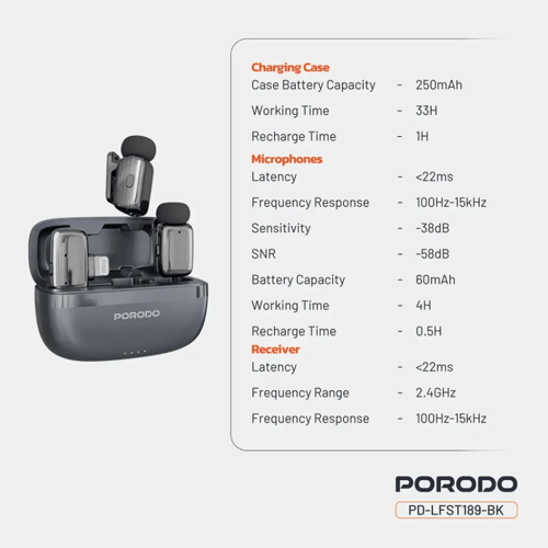 ميكروفونات لافالير لاسلكية من بورودو لايتنينج - أس...