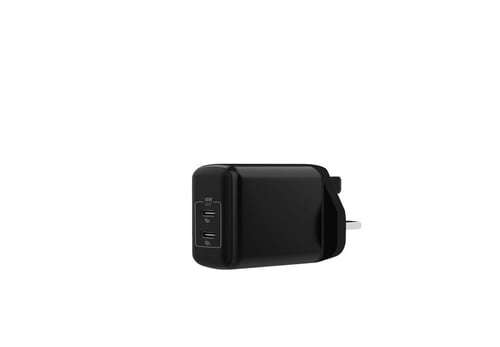 رابسول شاحن جداري منفذين 40 واط اسود