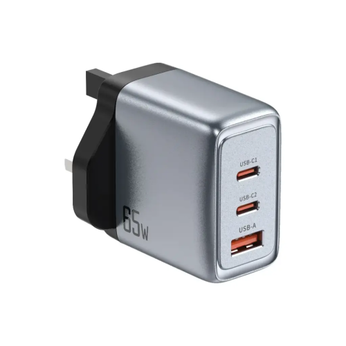 شاحن حائط قرين لايون GaN Premium UK Plug بقوة 65 و...