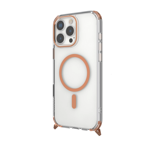 جراب ايفون 16 برو ماغ سيف لون برتقالي من ليفلو