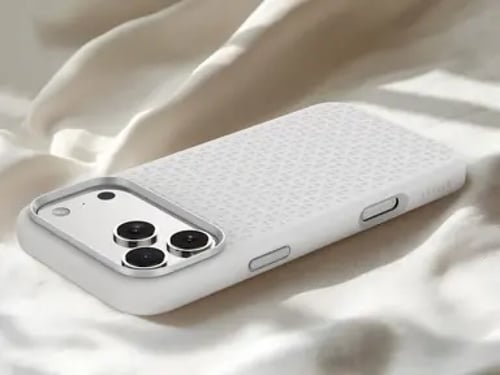 كفر جوال ايفون 17 برو ماكس ماج سيف سيليكون فضي ليف...