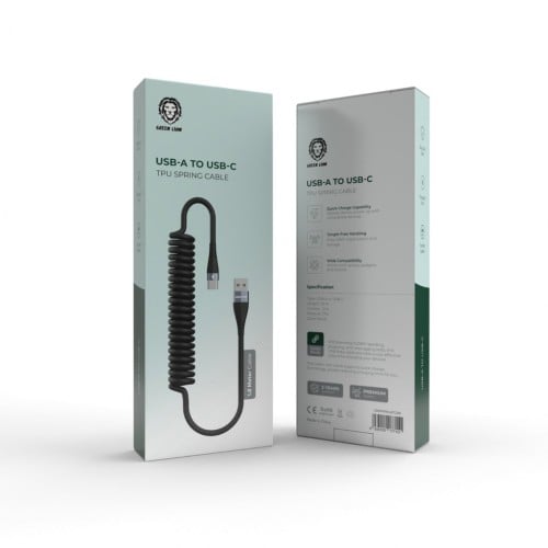 كابل قرين لايون TPU Spring Cable USB-A إلى Type-C...