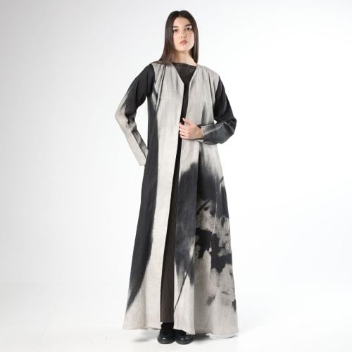 Brown Printed Linen
