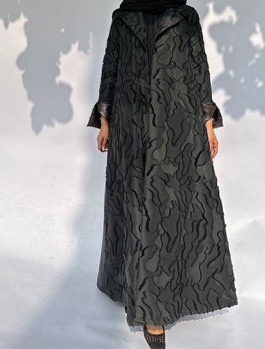 Jacquard Trench Abaya