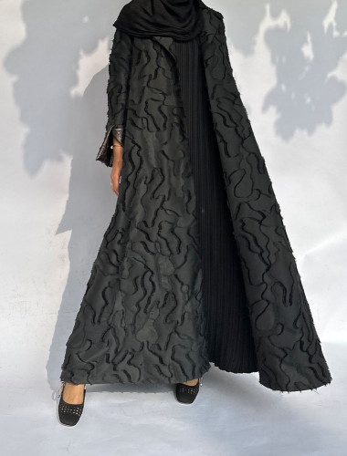 Jacquard Trench Abaya