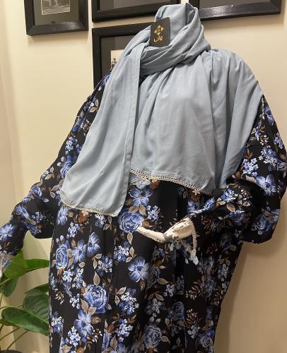 شرشف صلاة تركي كروشيه بطرحة منفصلة -سحاب