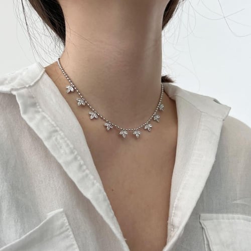 سلسال من الفضة الخالصة 925 والكوبك زيركون