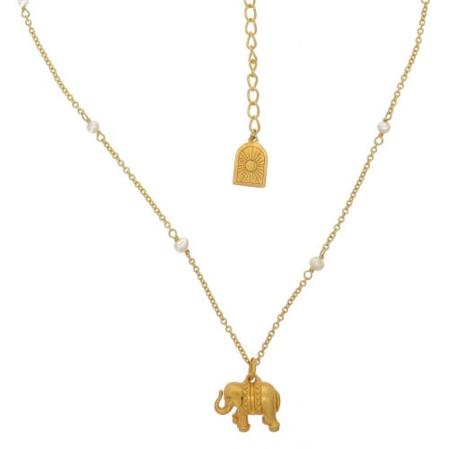 Golden elephant necklace