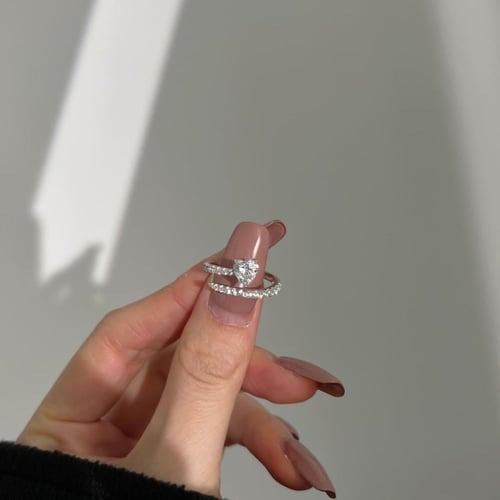 خاتم رقيق من الفضة الاسترليني