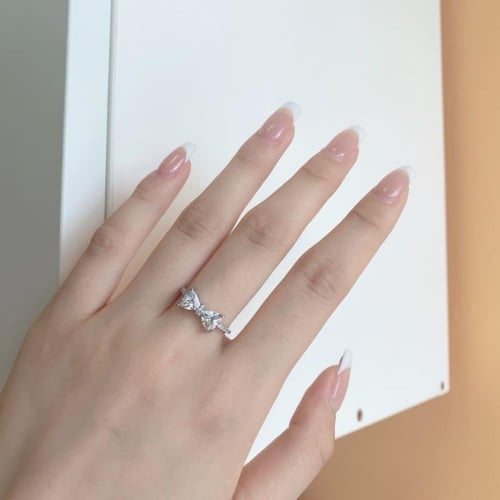 خاتم Kitty من الفضة الاسترليني