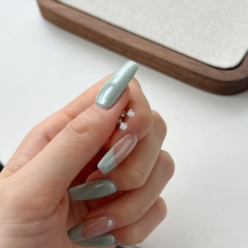 حلق طبي كوبيك زركون من الفضة الخالصة