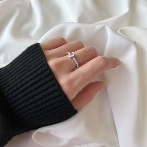 خاتم بريق من الفضة الاسترليني