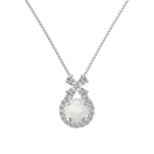 سلسال Emma من الفضة الخالصة والكوبك زيركون وحجر ال...