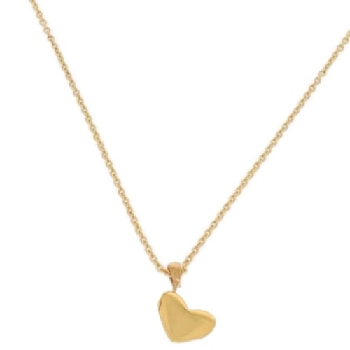 سلسال قفل بشكل قلب مائل مطلي بالذهب