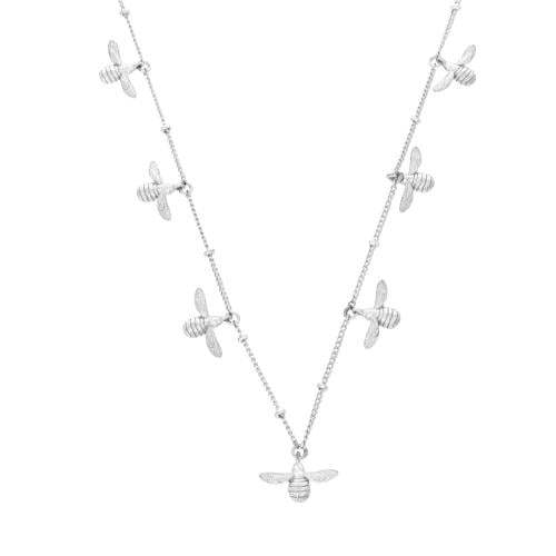 سلسال السبع نحلات مطلي بالفضة