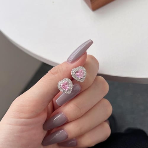 حلق LOVE من الفضة الخالصة