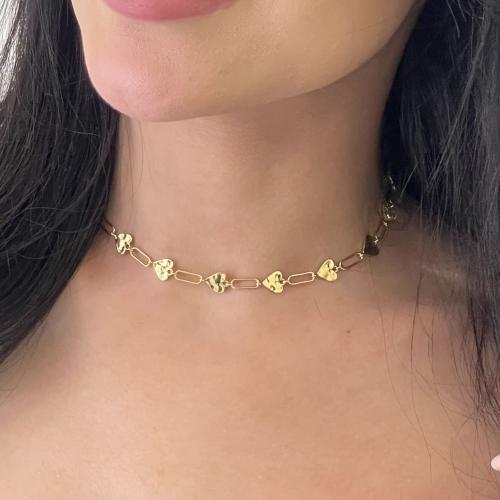 تشوكر قلوب صغيره مطليه بالذهب