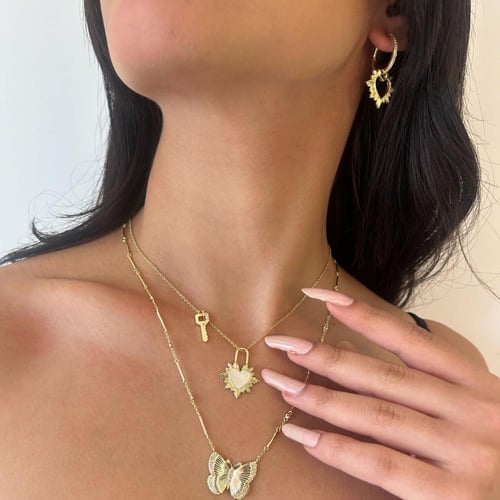 حلق Promises مطلي بذهب عيار ١٤