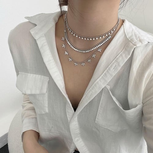 تشوكر من الفضة الخالصة 925 والكوبك زيركون