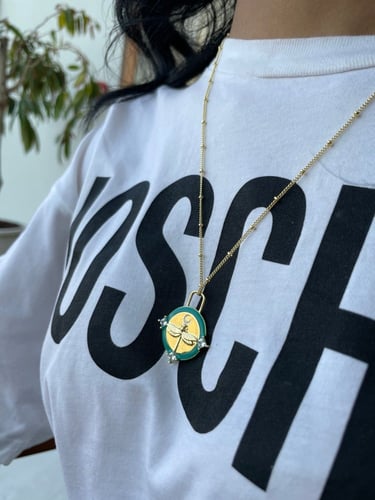 سلسال مطلي بالذهب بوجهين Dragonfly