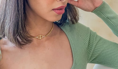 تشوكر مطلي بالذهب Miss elegant