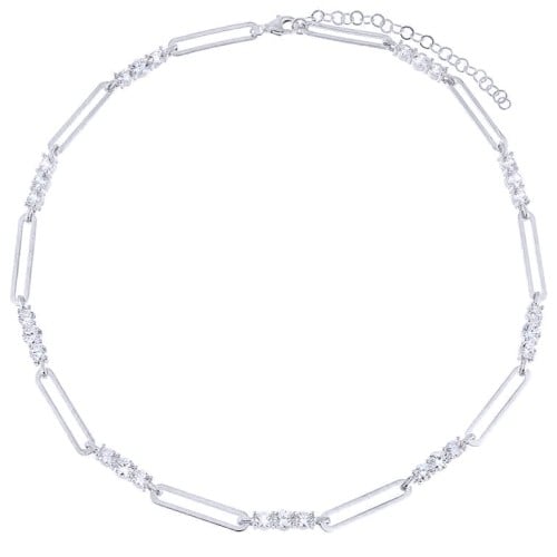 تشوكر مطلي بذهب أبيض Paperclips