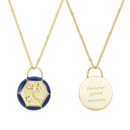 حورية البحر سلسال مطلي بالذهب