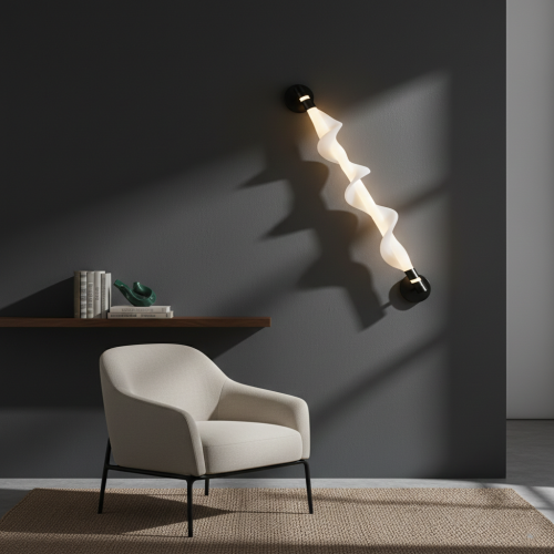Wall lamp-D36/Bجداري ويفي مودرن الأسود