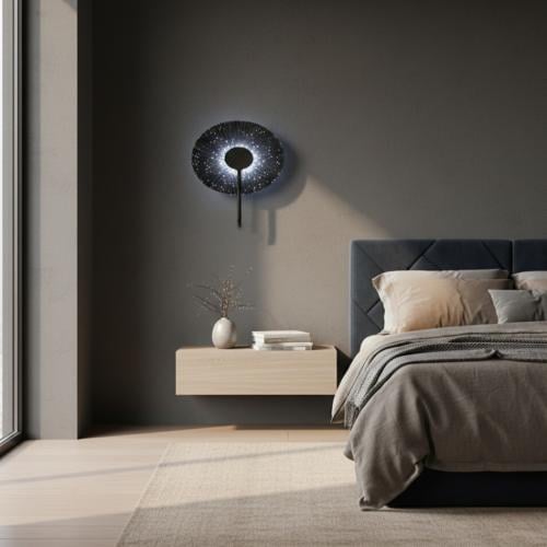 WALL LAMP-8216-BK جداري لوتس دائري