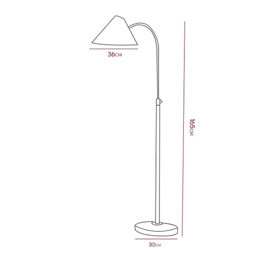 QTS-MWDS503FL اباجورة ستاند وايت