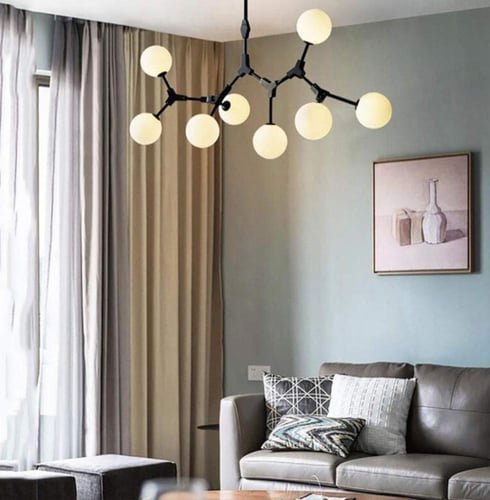 QTS-CN6012 ثريا كريبتون المودرن(أسود)