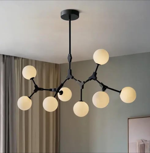 QTS-CN6012 ثريا كريبتون المودرن(أسود)