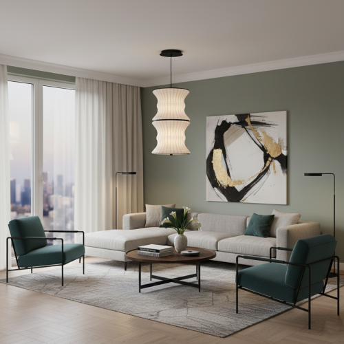 Chandelier-D266/2/BK ثريا ميلانو لايت2