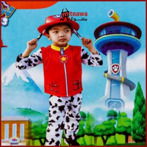 شخصية ملابس باو باترول احمر