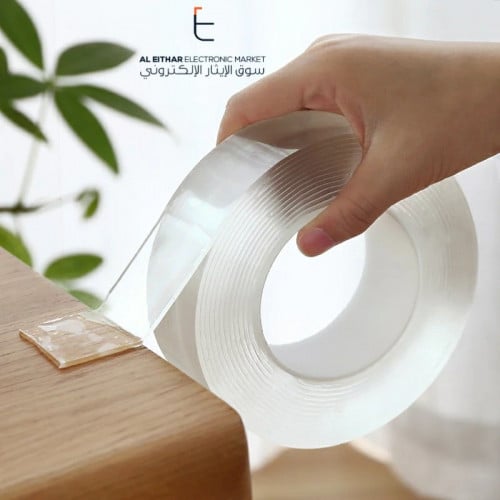 دبل تيب لاصق جهتين شفاف عريض Double Sided Tape 3M...