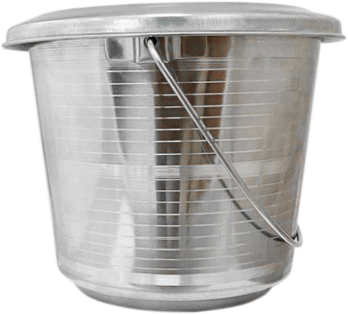 سطل استيل بغطاء