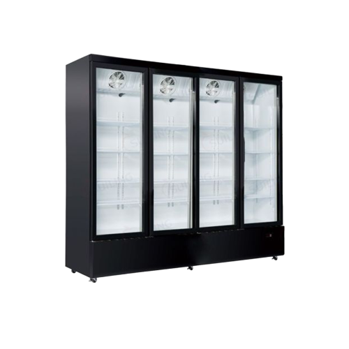 ثلاجة عرض اربعة ابواب زجاج