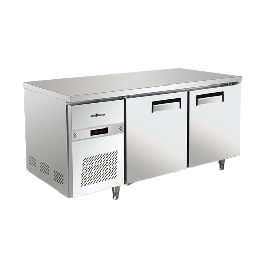 ثلاجة ستيل بابين اسفل الكاونتر