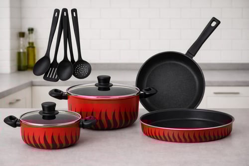 طقم قدور تيفال 11 قطعة اصلي