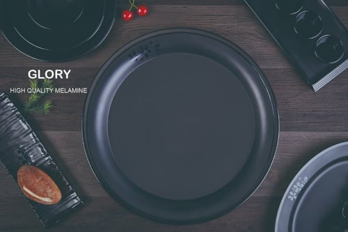 صحن أرز ملامين اسود مطفي