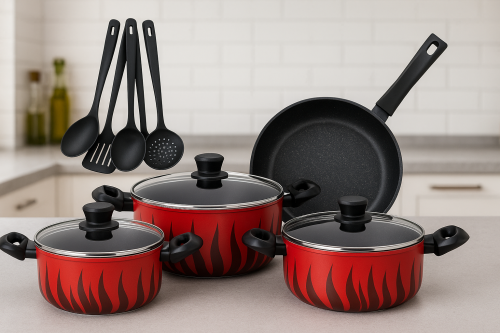 طقم قدور تيفال 11 قطعة اصلي