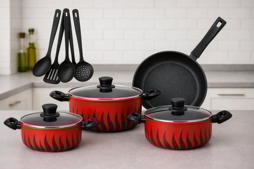 طقم قدور تيفال 11 قطعة اصلي