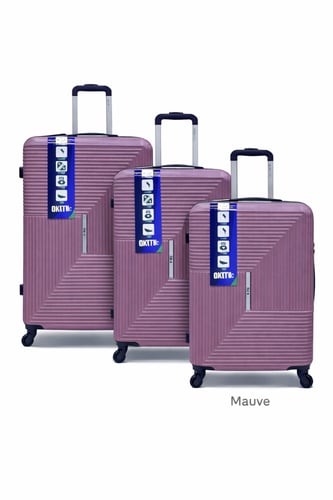 طقم شنط سفر فايبر 3 قطع 1043 بالوان منوعة