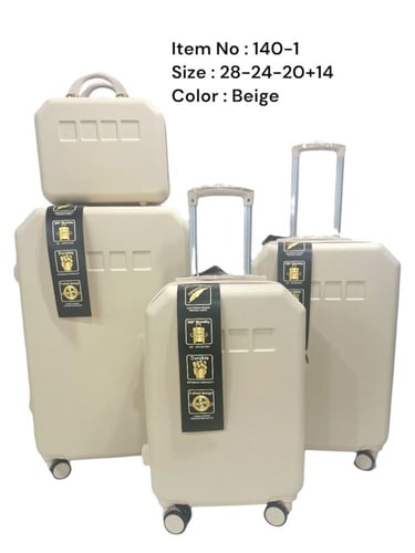 طقم شنط سفر فايبر 4 قطع 28-24-20+14 موديل 140