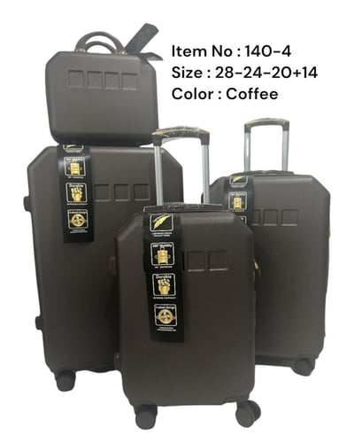 طقم شنط سفر فايبر 4 قطع 28-24-20+14 موديل 140